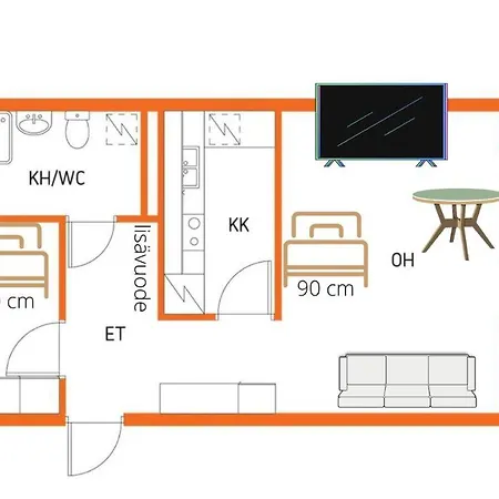Niinivaara Saunallinen Ja Ilmastoitu Apartament