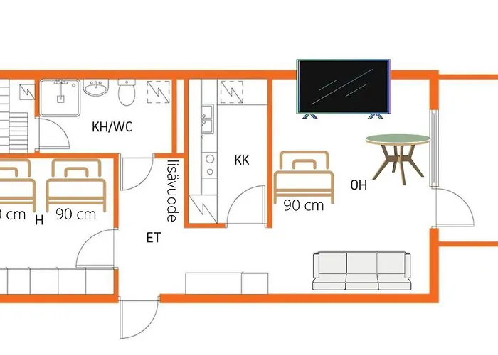 Niinivaara Saunallinen Ja Ilmastoitu 公寓